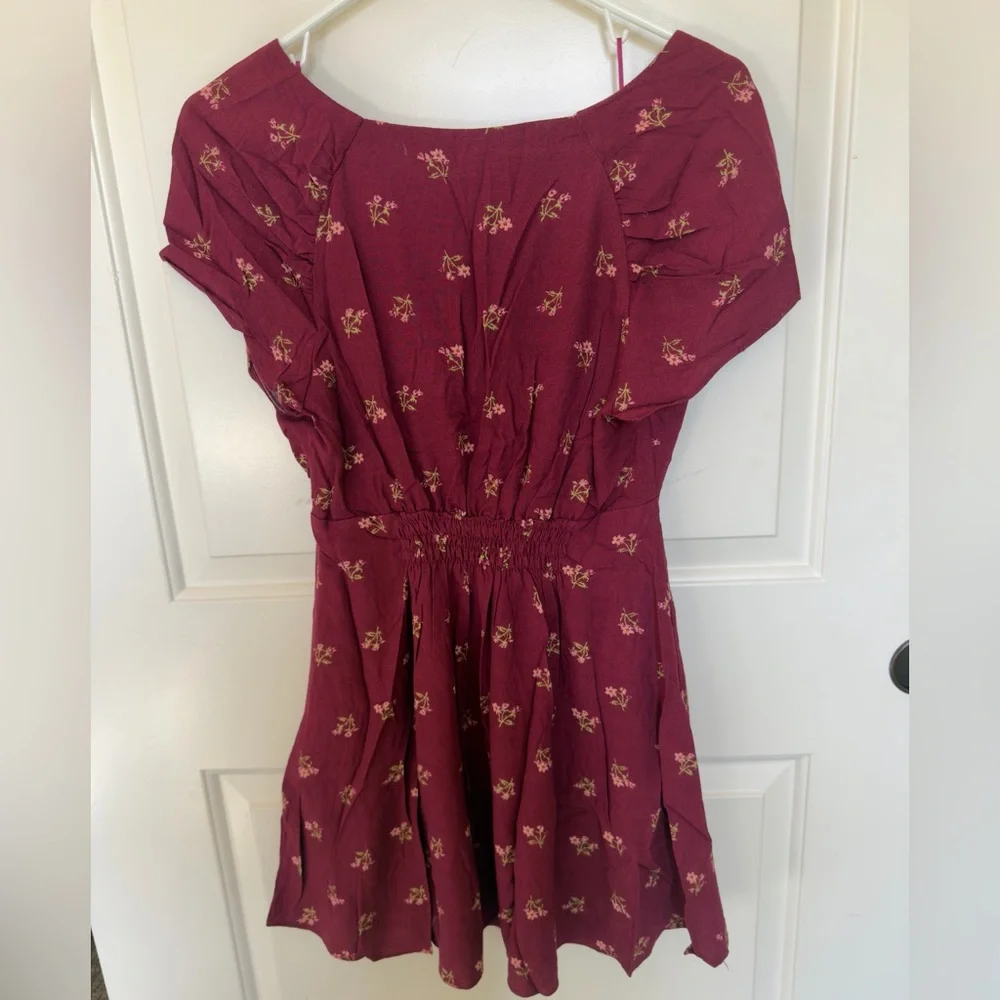 NWT Free People “Everyone’s Favorite Mini Dress” in Red, size Small - Picture 7 of 9